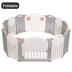 Baby Playpen,Indoor & Outdoor Kids Activity Center, Infant Safety Gates with Breathable Mesh,Sturdy Play Yard for Babies and Toddlers