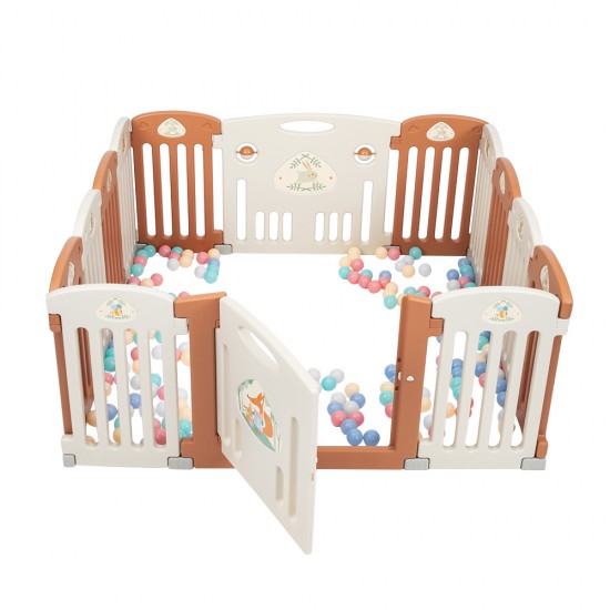 Baby Play Area Folding Fence Indoor and Outdoor Baby Playpen with Multicolor Fences, 14-Panel Foldable Infant Play Yard, Easy to Assemble Big Playpen for Toddlers and Babies Baby Play Area Folding Fence Indoor and Outdoor Baby Playpen with Multicolor Fences, 14-Panel Foldable Infant Play Yard, Easy to Assemble Big Playpen for Toddlers and Babies