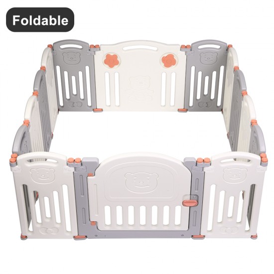 Cloud Castle Foldable Playpen, Baby Safety Play Yard with Whiteboard and Activity Wall, Indoors or Outdoors (14 Panel) Cloud Castle Foldable Playpen, Baby Safety Play Yard with Whiteboard and Activity Wall, Indoors or Outdoors (14 Panel)