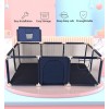 Baby Playpen,Indoor & Outdoor Kids Activity Center, Infant Safety Gates with Breathable Mesh,Sturdy Play Yard for Babies and Toddlers