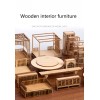 Building DIY Small House Indoor Decoration Miniature Chinese Furniture Model Wooden Locker 1:25