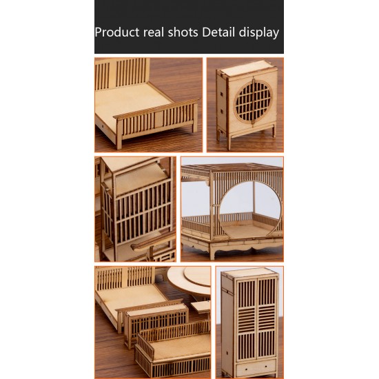 Building DIY Small House Indoor Decoration Miniature Chinese Furniture Model Wooden Locker 1:25 Building DIY Small House Indoor Decoration Miniature Chinese Furniture Model Wooden Locker 1:25