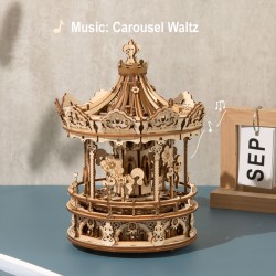 Robotime Rokr Music Box 3D Wooden Puzzle Game Assembly Model Building Kits Toys for Children Kids Birthday Gifts