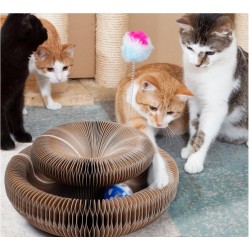 Magic Organ Cat Scratch Board Cat Toy with Bell Cat Grind Claw Climbing Corrugated Paper Cat Scratch Toy Cat Product