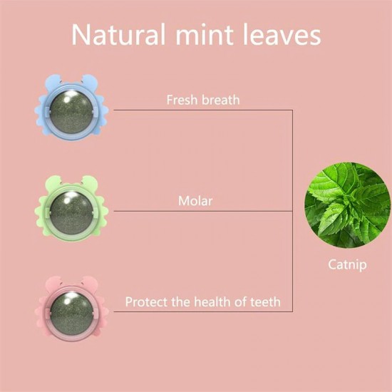 Pet Cat Toys Catnip Wall Ball Rotating Ball Molar Teeth Happy Interactive Cat Toy Self Adhesive Cat Nip Tooth Cleaning Pet Cat Toys Catnip Wall Ball Rotating Ball Molar Teeth Happy Interactive Cat Toy Self Adhesive Cat Nip Tooth Cleaning