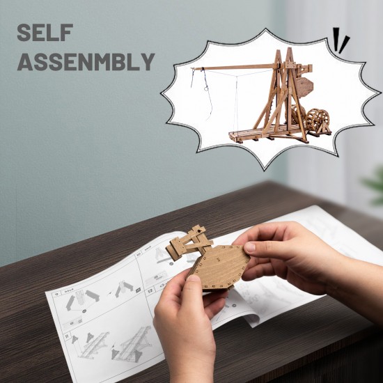 Counterweight Trebuchet Wooden Model Toys Assemble DIY Wooden Puzzle Game Assembly Constructor Toy Gift for Children Teen Adult Counterweight Trebuchet Wooden Model Toys Assemble DIY Wooden Puzzle Game Assembly Constructor Toy Gift for Children Teen Adult