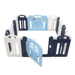 Foldable Baby Playpen - Kids Safety Activity Play Center - Safety Play Yard Play Pens for Babies - Safety Gates for Indoor and Outdoor Play - Adjustable Shape - NO BPA